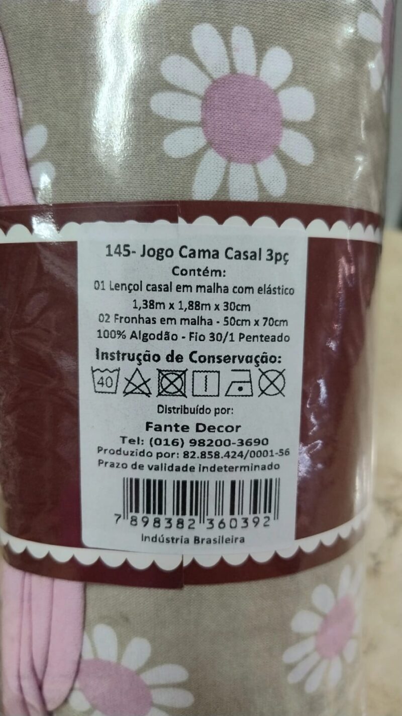 Jogo de Cama 100% Algodão - Fio 30/1 Penteado (Fante Decor) - Image 3