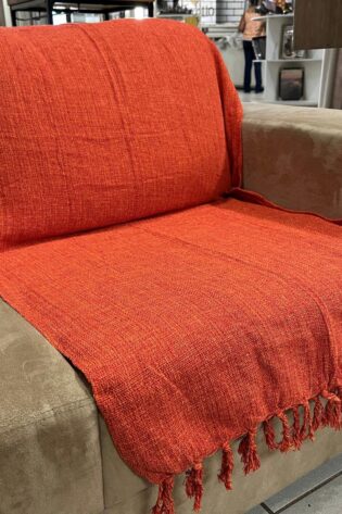 Manta Decorativa 100% Algodão – 1,40 × 2,40 m