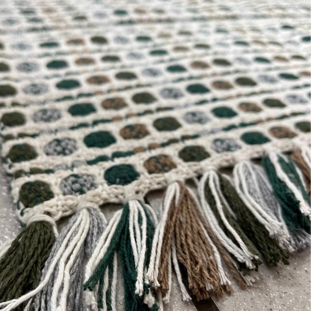 Tapete Artesanal de Algodão com Franjas 60 × 100 cm 9 Tapete Artesanal de Algodão com Franjas 60 × 100 cm - Imagem 8