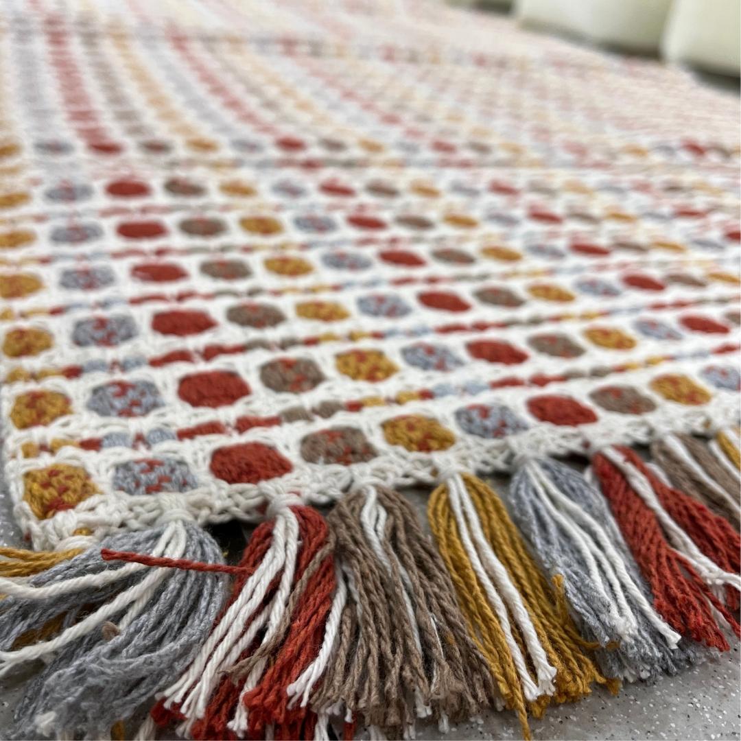 Tapete Artesanal de Algodão com Franjas 60 × 100 cm 11 Tapete Artesanal de Algodão com Franjas 60 × 100 cm - Imagem 10